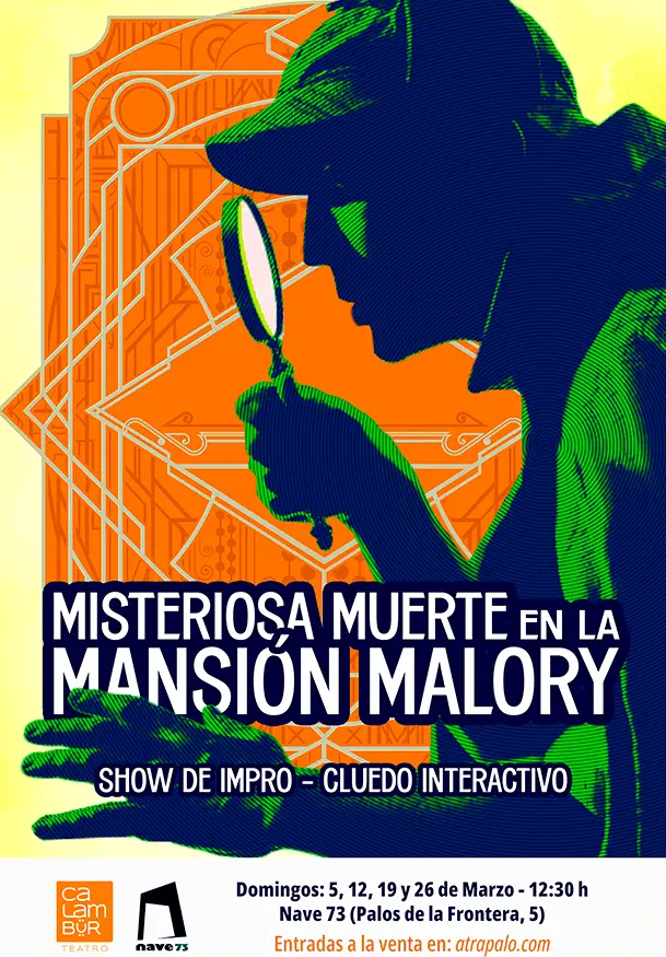 Cartel de Misteriosa muerte en la mansión Malory