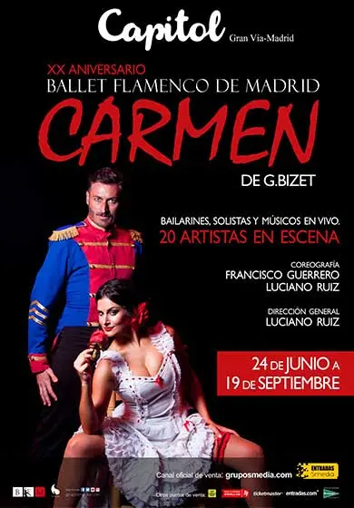 Cartel de Ballet Flamenco de Madrid: Carmen G. Bizet