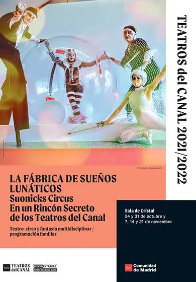 Cartel de La Fábrica de Sueños: Lunáticos. Suonicks Circus