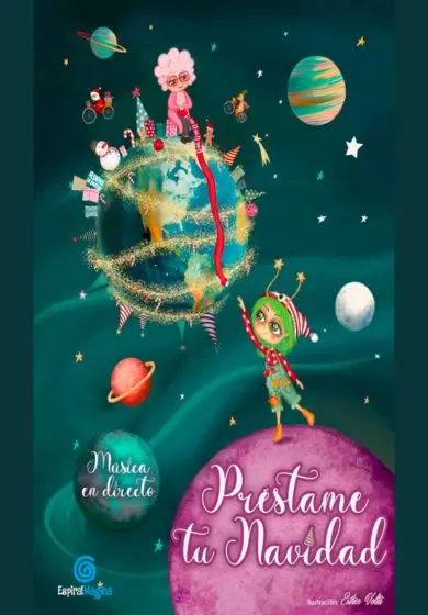 Cartel de Préstame tu Navidad - Espiral Mágica
