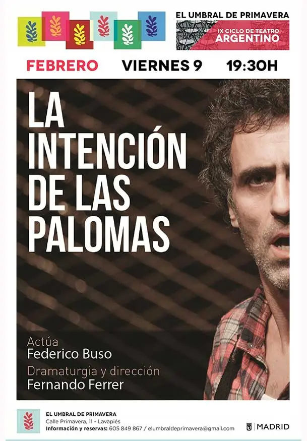 Cartel de La intención de las palomas