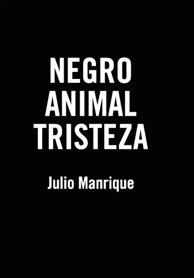 Cartel de Animal negro tristeza