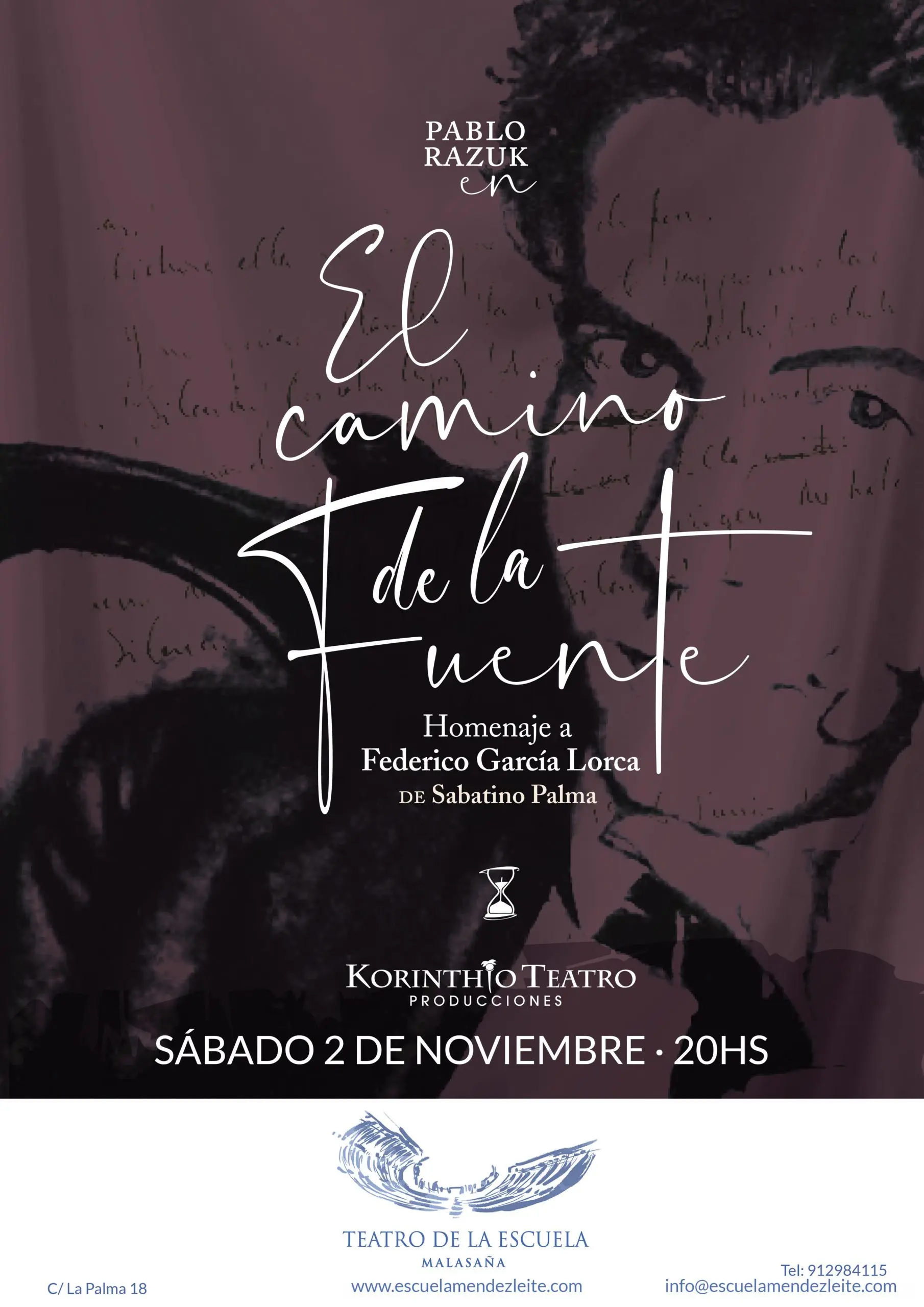 Cartel de El camino de la fuente. Homenaje a Federico García Lorca