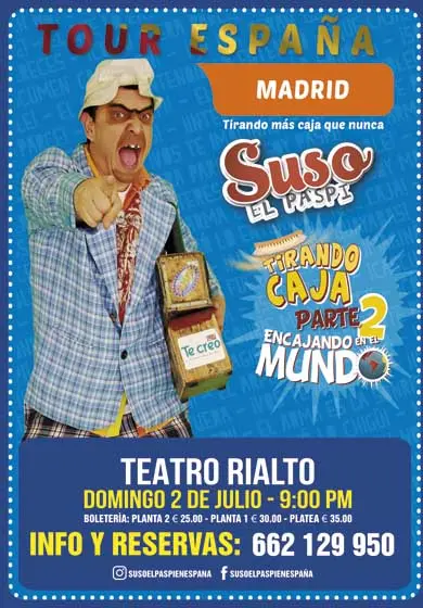 Cartel de Suso el Paspi: tirando caja 2