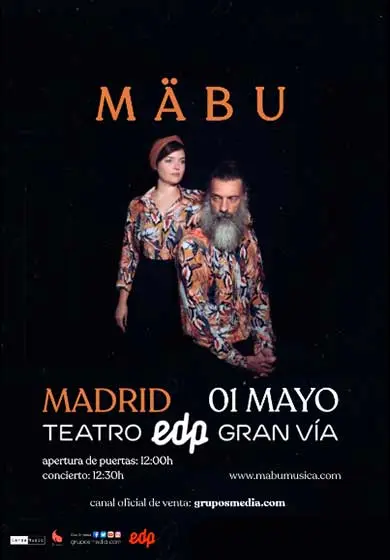 Cartel de Mäbu en concierto