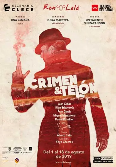 Cartel de Ron Lalá: Crimen y Telón