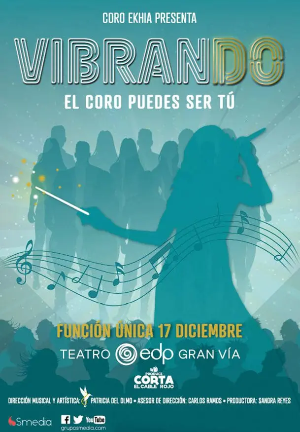Cartel de VIBRANDO – El Coro puedes ser tú. By Corta el Cable Rojo