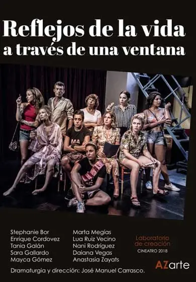 Cartel de Reflejos de la vida a través de una ventana