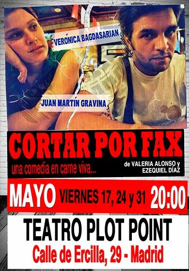 Cartel de Cortar por fax