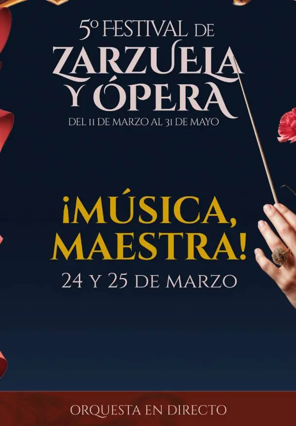 Cartel de 5º Festival de zarzuela y ópera. Música maestra
