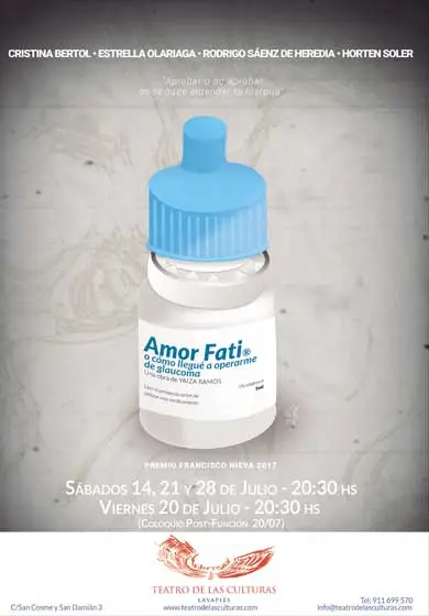 Cartel de Amor Fati o cómo llegué a operarme de glaucoma