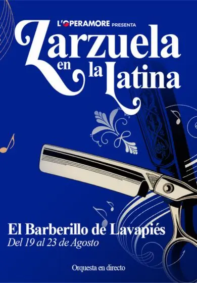 Cartel de El barberillo de Lavapiés - Zarzuela en la Latina