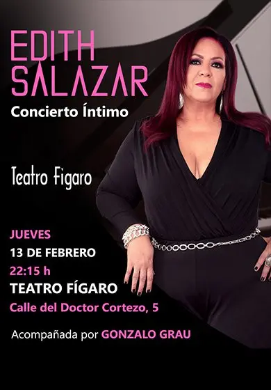 Cartel de Edith Salazar. Concierto íntimo