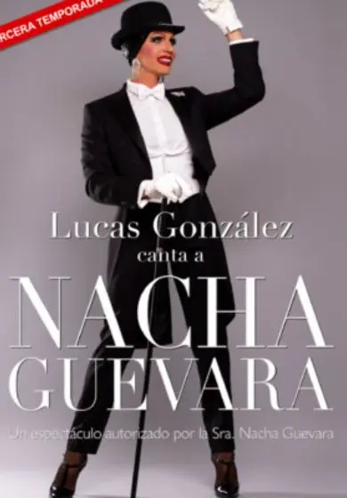 Cartel de Lucas González canta a Nacha Guevara