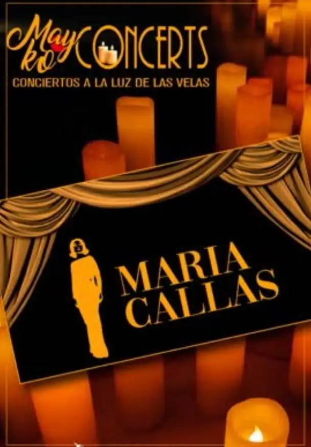 Cartel de Mayko Concerts. María Callas a la luz de las velas