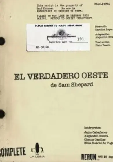 Cartel de El verdadero oeste