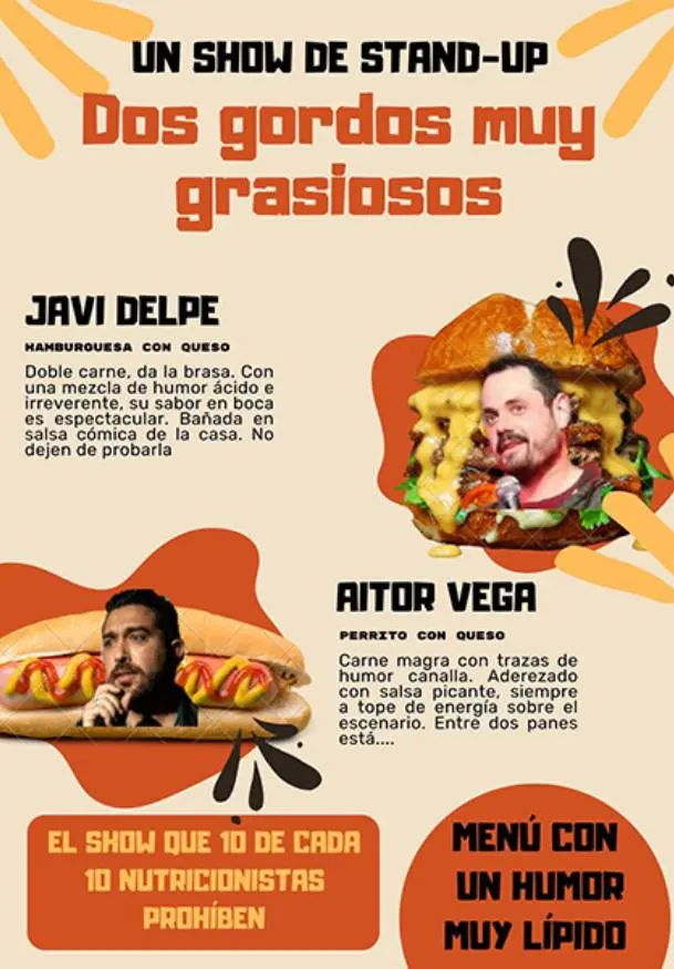 Cartel de Dos gordos muy grasiosos