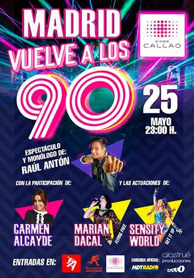 Cartel de Vuelve a los 90's