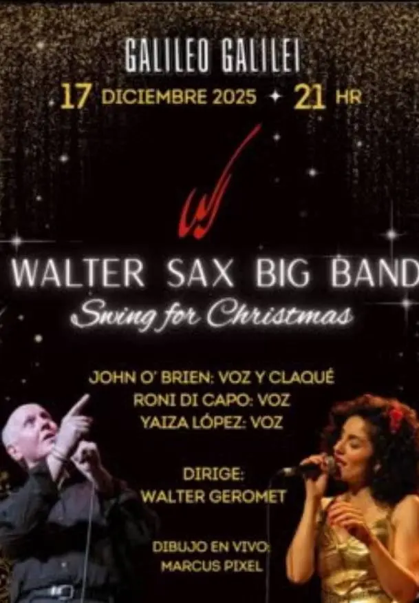 Cartel de Walter Sax Big Band. Swing for Christmas