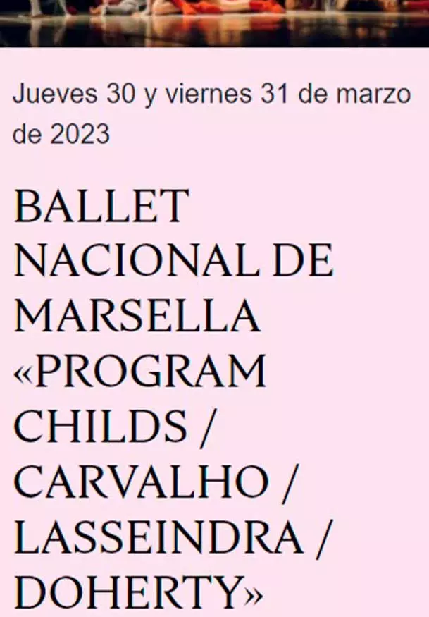 Cartel de Ballet Nacional de Marsella: Program childs / Carvalho / Lasseindra / Doherty