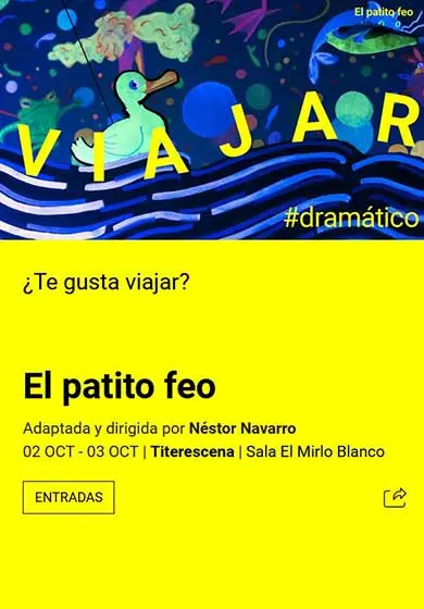 Cartel de Titerescena: El patito feo