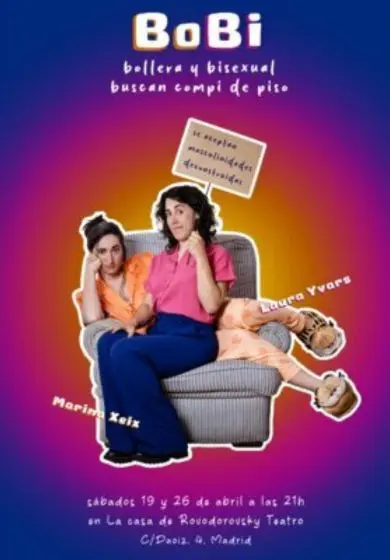 Cartel de BoBi (Bollera y bisexual buscan compi de piso)