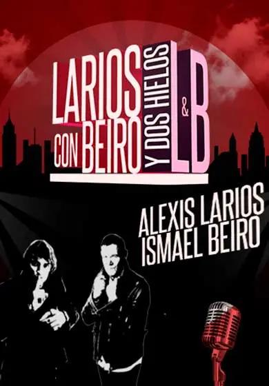 Cartel de Larios con Beiro y dos hielos