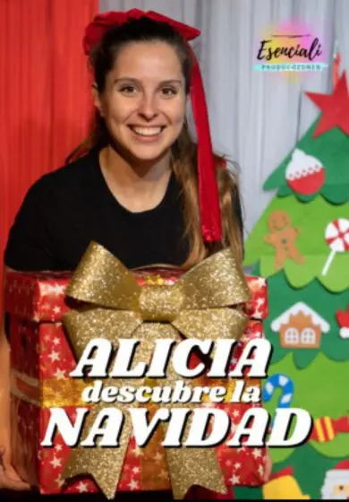 Cartel de Alicia descubre la navidad