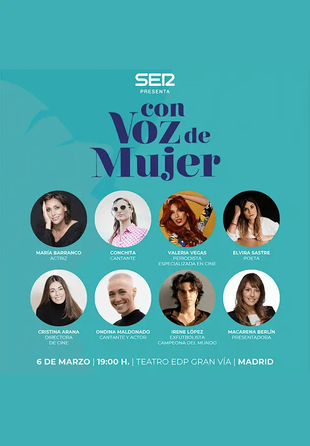 Cartel de Con voz de mujer