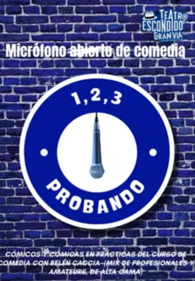 Cartel de 1, 2, 3... Probando