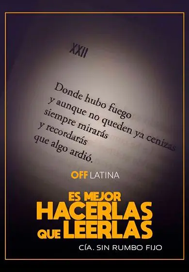 Cartel de Es mejor hacerlas que leerlas