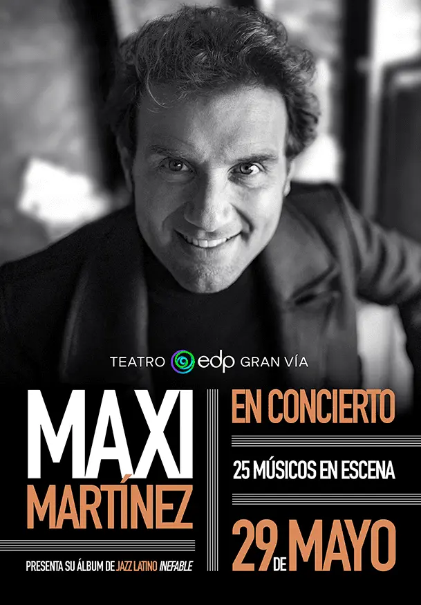 Cartel de Maxi Martínez en concierto