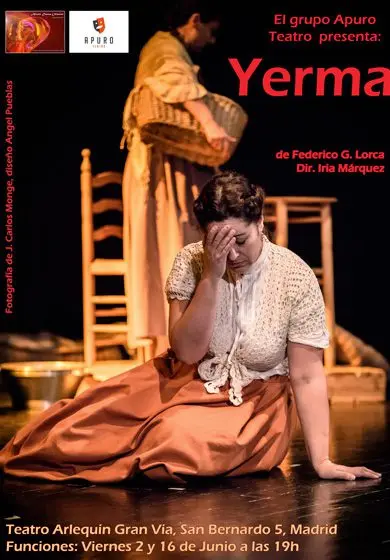 Cartel de YERMA - Apuro Teatro