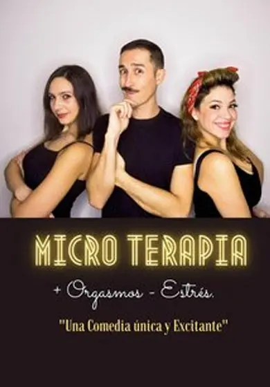 Cartel de Microterapia: + Orgasmos - Estrés