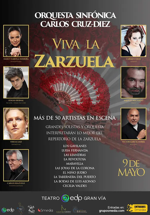 Cartel de Orquesta Cruz Diez: Viva la Zarzuela