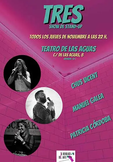 Cartel de Tres. Show de Stand Up