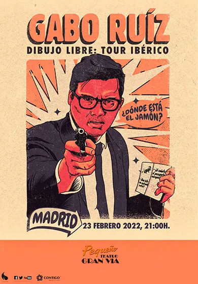 Cartel de Gabo Ruiz: Dibujo libre