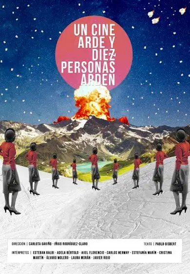 Cartel de Un cine arde y diez personas arden