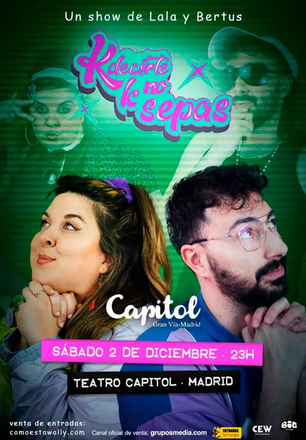 Cartel de Lalachus y Bertus: K decirte k no sepas