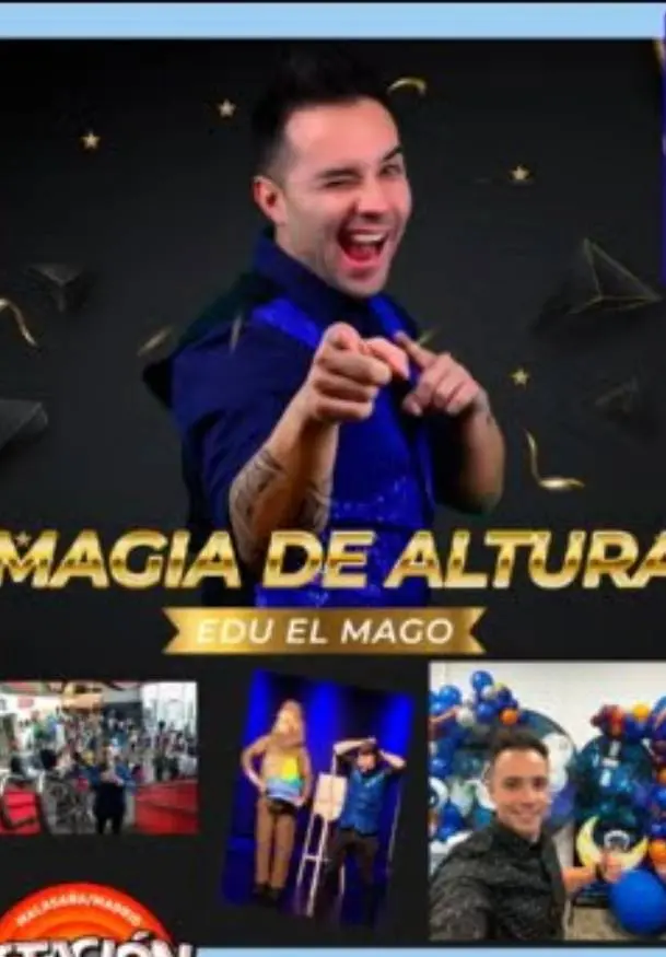 Cartel de Edu El Mago - Magia de Altura