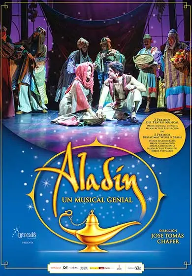 Cartel de Aladín, un musical genial