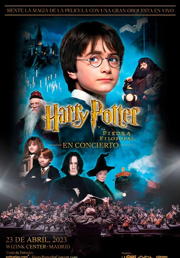 Cartel de Harry Potter y La Piedra Filosofal en Concierto