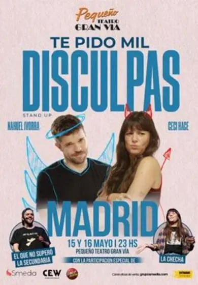 Cartel de Te pido mil disculpas - Ceci Hace y Nahuel