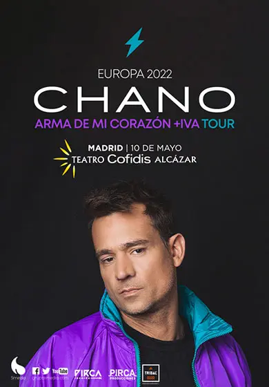 Cartel de Chano: Arma de mi corazón+IVA Tour