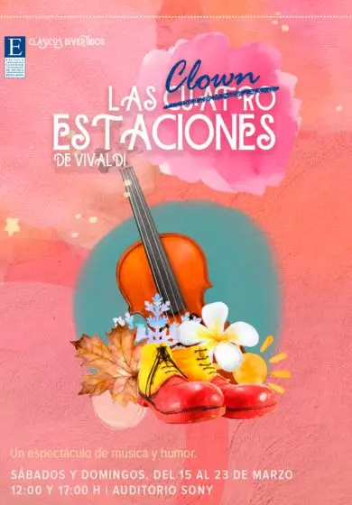 Cartel de Clásicos Divertidos: Las (Cuatro) Clown Estaciones de Vivaldi