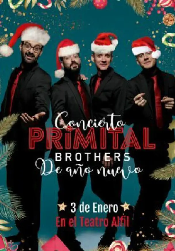 Cartel de Primital Brothers en concierto de Año Nuevo