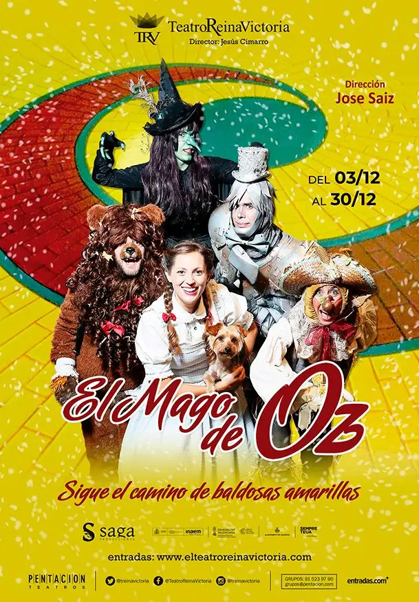 Cartel de Saga Producciones: El mago de Oz