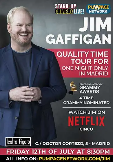 Cartel de Jim Gaffigan's european tour