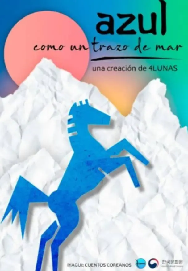 Cartel de Azul como un trazo de mar (Iyagui: Cuentos Coreanos)