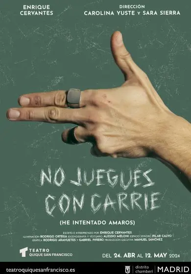 Cartel de No juegues con Carrie